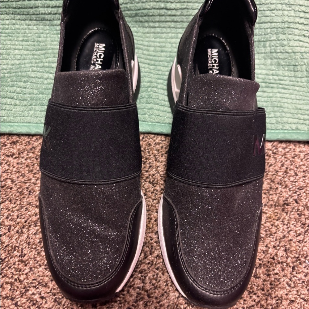 Michael Kors Glittery Black Slip-Ons